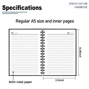Services d'auto-édition : Impression personnalisée de carnets A5 à couverture rigide avec spirale et bords pulvérisés - Product Image 3