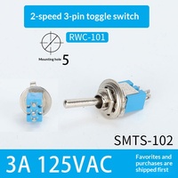 Interrupteur à bascule DPDT 5MM SMTS-101/SMTS-102/SMTS-202 2 broches 3 broches 6 broches 2 positions 125V 3A Nylon XIANG QIAN