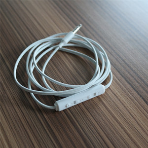 DIY <b>Headphone</b> Cable 4 In 1 With Remote Control White Copper Wire Weaving Technology For Audio Video Cables - Product Image 1