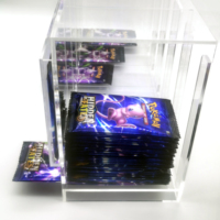 Distributeur de paquets de cartes en acrylique à 6 emplacements, distributeur de paquets de boosters Pokémon en acrylique pour paquets de boosters TCG