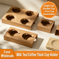 Support pliable et détachable en carton ondulé pour gobelets – Idéal pour les cafés, emballages de boissons à emporter – Robuste, vente en gros, OEM