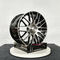 Jantes en aluminium forgé 6061-T6, finition noir brillant brossé, multi-rayons, pour Mercedes Maybach Classe S, BMW Série 7, Audi A8
