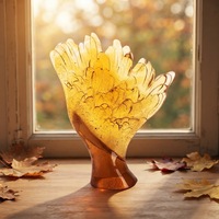ArtFamily – Nouveauté : Décoration artisanale en verre et cristal moulé, style artistique populaire, pour Halloween, Noël et la Saint-Valentin