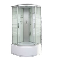 WEIBING 100*100 Cabine de douche coulissante moderne en aluminium, design arqué, deux-en-un, entièrement assemblée, pour salle de bain domestique, nouveau modèle chinois
