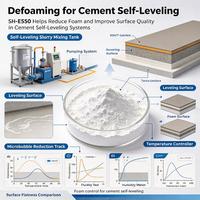 Défoamer en poudre avec particules hydrophobes et hydrocarbures liquides pour ciment, mortier, béton, plâtre autolissant, mastic, calfeutrage