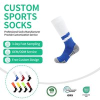Chaussettes de sport professionnelles automne-hiver, tricotées, confortables, respirantes, anti-choc, longues, avec semelle en tissu éponge antidérapante