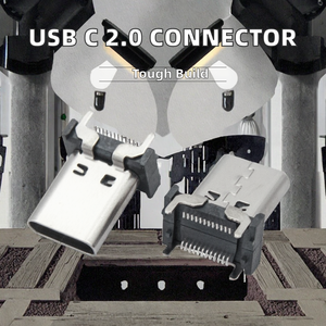 Conector USB Tipo-C 2.0 Hembra de 24 Pines, Acero Inoxidable, 15 mm de Altura, Vertical SMT, Puerto de Cable de Carga de Alta Visibilidad, 3A/5A - Product Image 2