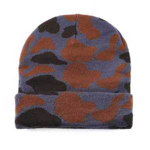 High Quality Custom Logo Hot Sale Men's Camo Knit Beanie Hat Cuff Tactical Sports Toque <b>Bonnet</b> Wholesale - Product Image 2