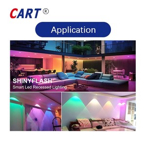 Plafonnier encastré <span class=keywords><strong>LED</strong></span> RGBW intelligent certifié UL, ultra-plat, 3,5, 5, 7, 10 pouces, 12 mm, dimmable, pour bureau - Product Image 6