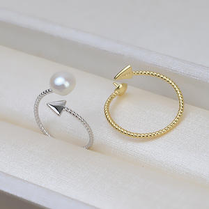 Lot de 10 anneaux ouverts en argent S925, forme triangle, pour accessoires DIY, style torsadé simple, porte-perles vide pour bijoux féminins, 5-8 mm - Product Image 3