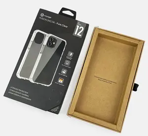 Elektronik ambalaj hediyeler kutuları üreticisi özel Logo siyah manyetik perakende ambalaj için telefon kılıfı