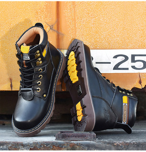 Groothandel Heren Lederen Neus Pet Werklaarzen Winter Outdoor Wandelen Veiligheidsschoenen Met Rubber Voor De Bouw - Product Image 4