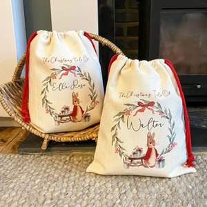 Pochette cadeau en coton naturel écologique pour Noël, sacs d'emballage de bonbons de Noël de haute qualité - Product Image 5