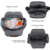 Maßgefertigter Vintage Multifunktionaler Großraum-Windel-Organizer aus Canvas, Tragbare Baby-Windeltasche mit Reißverschluss