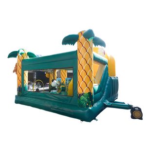 Castello Gonfiabile a Tema Zoo con Foresta Verde per Bambini, Fornitore Cinese - Product Image 1
