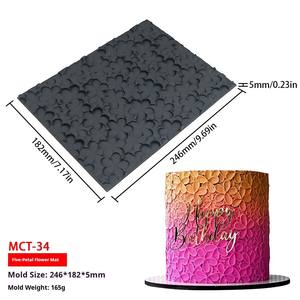 Tapis d'impression en plastique multi-motifs pour un gaufrage rapide sur la pâte à sucre et l'argile à <span class=keywords><strong>modeler</strong></span> pour les projets artistiques - Product Image 2