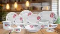 Services de table en verre opale Assiette Bol Tasse Théière Écologique Résistant à la chaleur Micro-ondes pour la maison Restaurant Hôtel