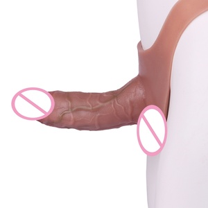 Strap-On <b>Dildo</b> Panties Ultra Elastic Silicone Wearable Panties Realistic Hollow <b>Dildos</b> G Spot Vagina Stimulator Sex Toys for Man - Product Image 5