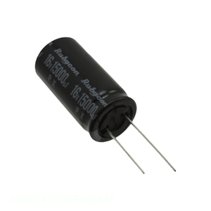 Condensador Original 160PX470MEFC18X40 CAP ALUM 470UF 20% 160V RADIAL de Orificio Pasante 470 uF - Product Image 1