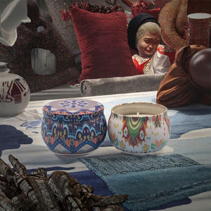 เทียนดีบุกโลหะขนาดเล็ก4ออนซ์ขี้ผึ้งพาราฟินมีกลิ่นหอมสำหรับตกแต่งบ้านของขวัญวันหยุดกำหนดเองวันวาเลนไทน์ - Product Image 3