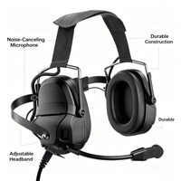 Casque de course sans fil ENC, casque supra-auriculaire BT 5.5 avec scanner de fréquence, connexion double casque pour radio d'équipe, ROHS