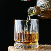 Verres à liqueur en paille rayés de style européen, cristal transparent de haute qualité pour whisky, vodka, liqueur, bière, eau, sublimation