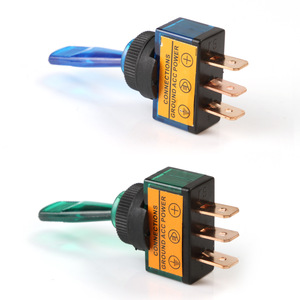 สวิตช์โยกแบบมีไฟ 12V รุ่น ASW-13D พร้อมหน้าสัมผัสทองแดงสำหรับใช้ในยานยนต์ - Product Image 1