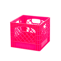 Boîte à lait empilable multi-usages en plastique 16QT avec couvercle en plastique pour le transport des fruits.