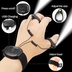 ไฟฉาย LED ชาร์จไฟได้แบบขายส่ง สำหรับผู้ชาย พร้อมไฟส่องสว่างที่ปลายนิ้ว อุปกรณ์จำเป็นสำหรับการตั้งแคมป์กลางแจ้ง - Product Image 4