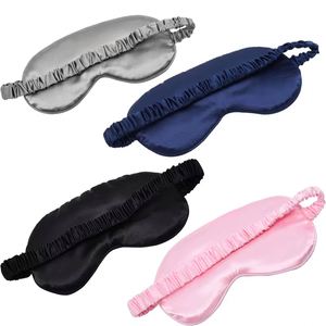 Masque de sommeil en satin personnalisé avec logo, marque privée, ajustable, pour voyage, masque oculaire en soie - Product Image 3