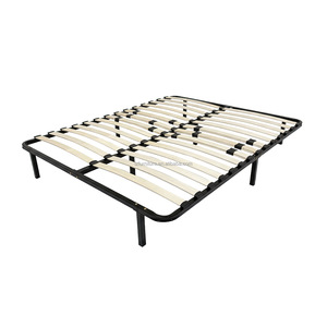 Fashion Cheap Mattress Foundation Queen Iron Metal <b>Platform</b> <b>Bed</b> <b>Frame</b> With Wooden Slats - Product Image 2