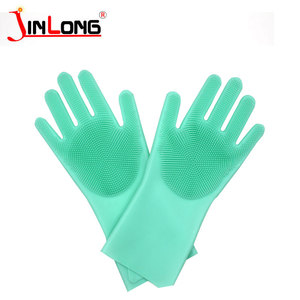 Silicone <b>Magic</b> <b>Gloves</b> Korean Durable Non-slip Waterproof <b>Gloves</b> with Brush - Product Image 3