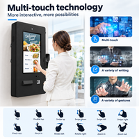 Schwarzes Outdoor-Wandterminal mit Multi-Touch-Bildschirm, NFC, POS, Kamera, Lautsprecher und Belegdrucker