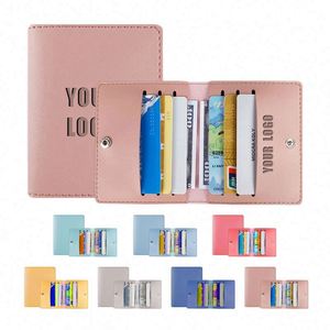 Wholesale Fashion Multifunctional Portable <b>Card</b> Holder PU Leather Wallet with Customized Logo - Product Image 1