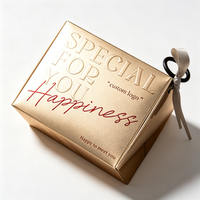 Individuelle Hochzeits-Geschenkbox, Luxuriöse Kleine Süßigkeiten- und Schokoladenbox mit Band, Leere Faltbare Papierbox für Hochzeits-Souvenirs