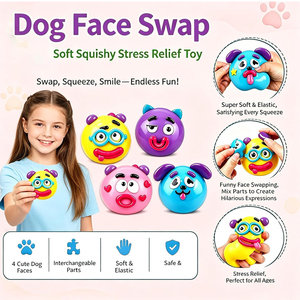 Juguetes Sensoriales Antiestrés Smushers Squishy, Lindos y Divertidos, Fáciles <span class=keywords><strong>de</strong></span> Apretar, con Caras Intercambiables, Accesorio Divertido para el Escritorio, para Niños - Product Image 2