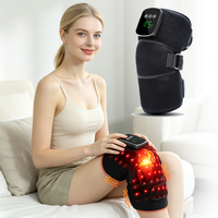 Enveloppe chauffante infrarouge rouge rechargeable pour genou, 44 LED 3-en-1, thérapie par chaleur pulsée et vibrations pour la récupération du genou, certifiée ISO13485