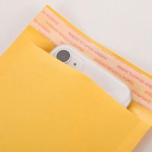 Sac d'emballage en papier kraft jaune à bulles pour livraison express, sac d'emballage à bulles épaissi, enveloppe à bulles en mousse - Product Image 1