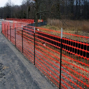 Standard <strong>HDPE</strong> Safety Barrier <strong>Net</strong> - Bright Orange High Visibility <strong>Fencing</strong> for <strong>Construction</strong> Sites - Product Image 1
