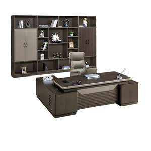 Luxe Modern Bureau En Stoel Set <span class=keywords><strong>Executive</strong></span> Manager Desk Voor Baas Teamkamer Bulk Order Aangepaste Service - Product Image 6