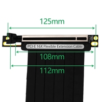 Nouvelle version Câble d'extension PCIe 3.0 x16 PCI Express Flexible 90 GUP Câble Riser avec LED pour carte graphique 128G/Bps