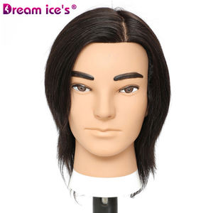 Cabeza <span class=keywords><strong>de</strong></span> Maniquí <span class=keywords><strong>de</strong></span> Entrenamiento Masculino DREAM.ICE, Cabello Humano Remy 100%, Cabello Afro Liso y Sedoso, para <span class=keywords><strong>Corte</strong></span>, Peinado y Cosmetología - Product Image 6
