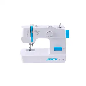 Mini máquina de costura eletrônica overlock, popular, novo jack 591, máquina de costura, pequena e leve, máquina de costura doméstica