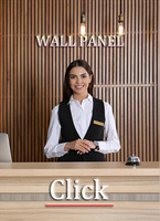 Panel Dinding Grille 160 WPC Terkenal di Internet untuk Kamar Mandi & Ruang Makan, Desain Latar Belakang Mewah Modern Tahan Air, Ukuran Dapat Disesuaikan