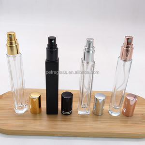 Rollo de perfume de viaje cuadrado redondo de 10ml 15ml transparente grueso de lujo en botella de vidrio con tapa - Product Image 6