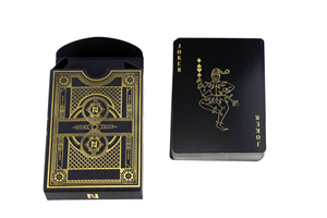 High Quality OEM Custom Printed Black Gold Luxury Playing <b>Cards</b> <b>Box</b> Personalized Logo Poker Case for Professional Board Games - Product Image 4