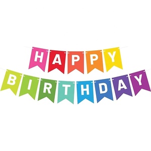 <span class=keywords><strong>Happy</strong></span> <span class=keywords><strong>Birthday</strong></span> Banner Bunting <span class=keywords><strong>Birthday</strong></span> Party decorazione da parete Gold Stamping Hanging Paper <span class=keywords><strong>Birthday</strong></span> Banner Party Decor Supplies - Product Image 4