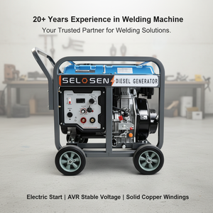 ชุดเชื่อมพร้อมเครื่องกำเนิดไฟฟ้า 300A 30-300A 6KW 5000W 5.5KW ปรับได้ 1.8-5 เครื่องเชื่อมดีเซล Omm Electrode 5KW HS6900-300A *2-in-1 Di - Product Image 1