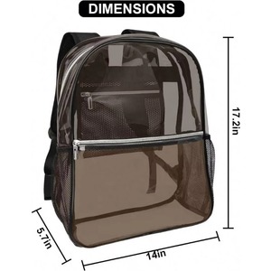 Free Sample <b>Clear</b> <b>Backpack</b> Heavy Duty Transparent <b>Backpack</b> for Sports,Work,Security Travel - Product Image 2