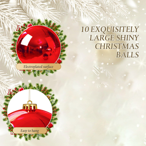 3/4/6/8/10/15/20/25/30/40/50/60cm Xmas <b>Large</b> Plastic Christmas Ball Silver Red Gold Shatterproof Christmas Ball Tree Ornaments - Product Image 6